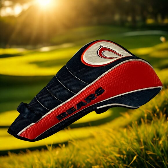 CHICAGO BEARS NFL GOLF CLUB #1 DRIVER HEADCOVER BLUE / ORANGE WOOD CLUB COVER - Picture 1 of 10